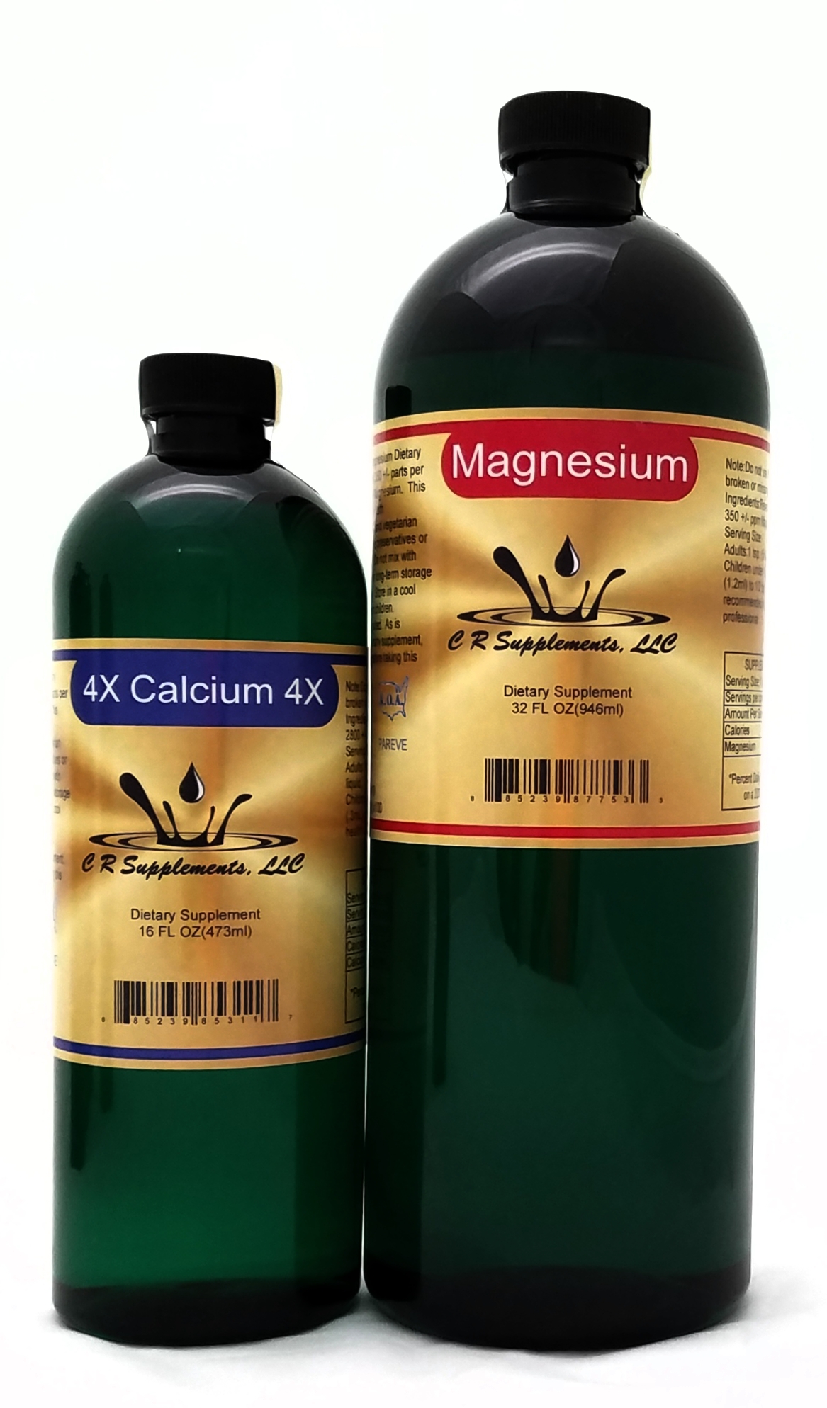 Magnesium and Calcium liquid ionic minerals pack